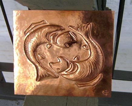 Kupferrelief von Gerd Frank